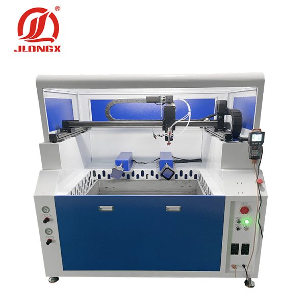 JT-10060W rotary 5-axis double-station speaker glue sprayer, water tank environmentally friendly glue sprayer